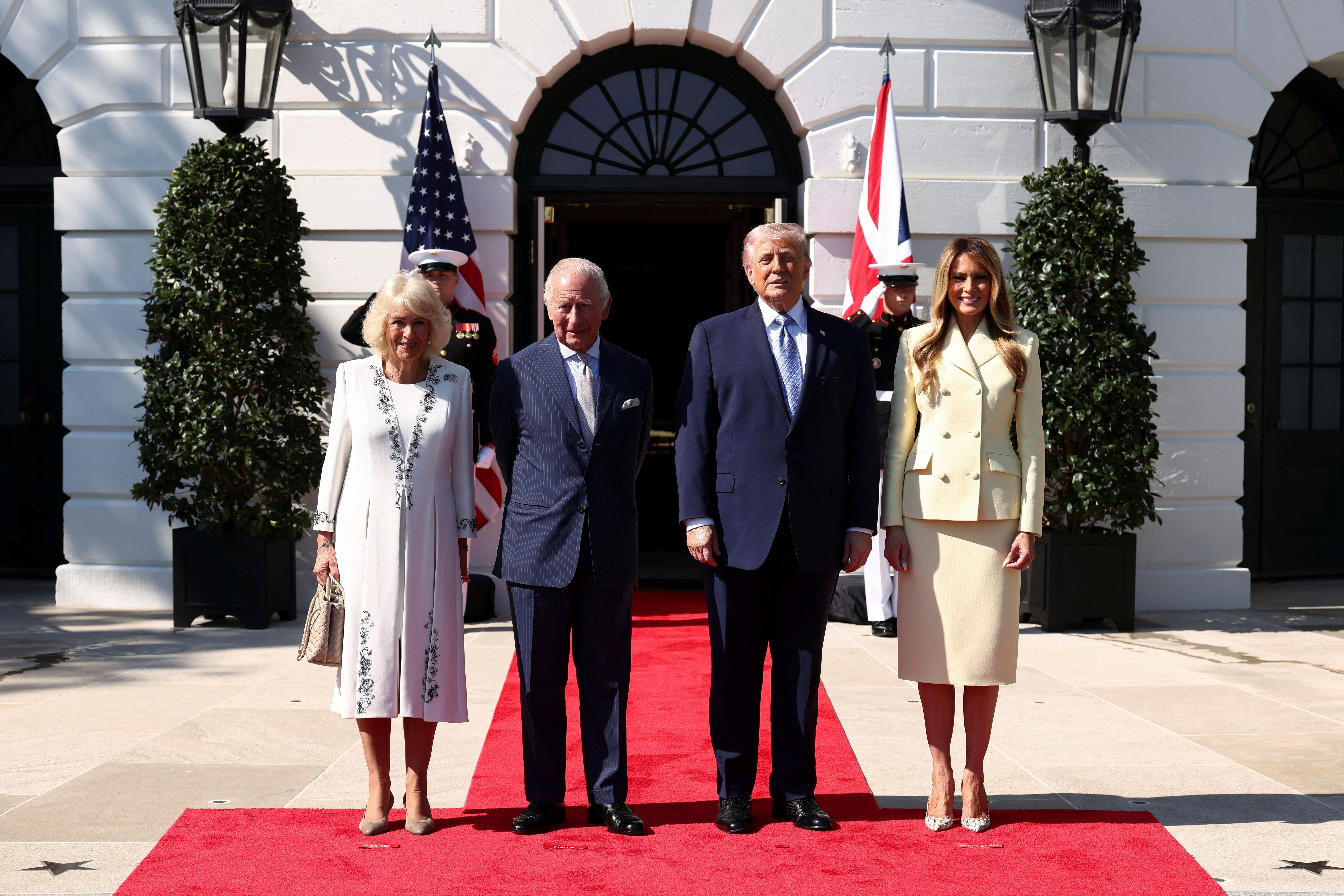 King Charles and Queen Camilla with US President Trump and First Lady Melania Trump