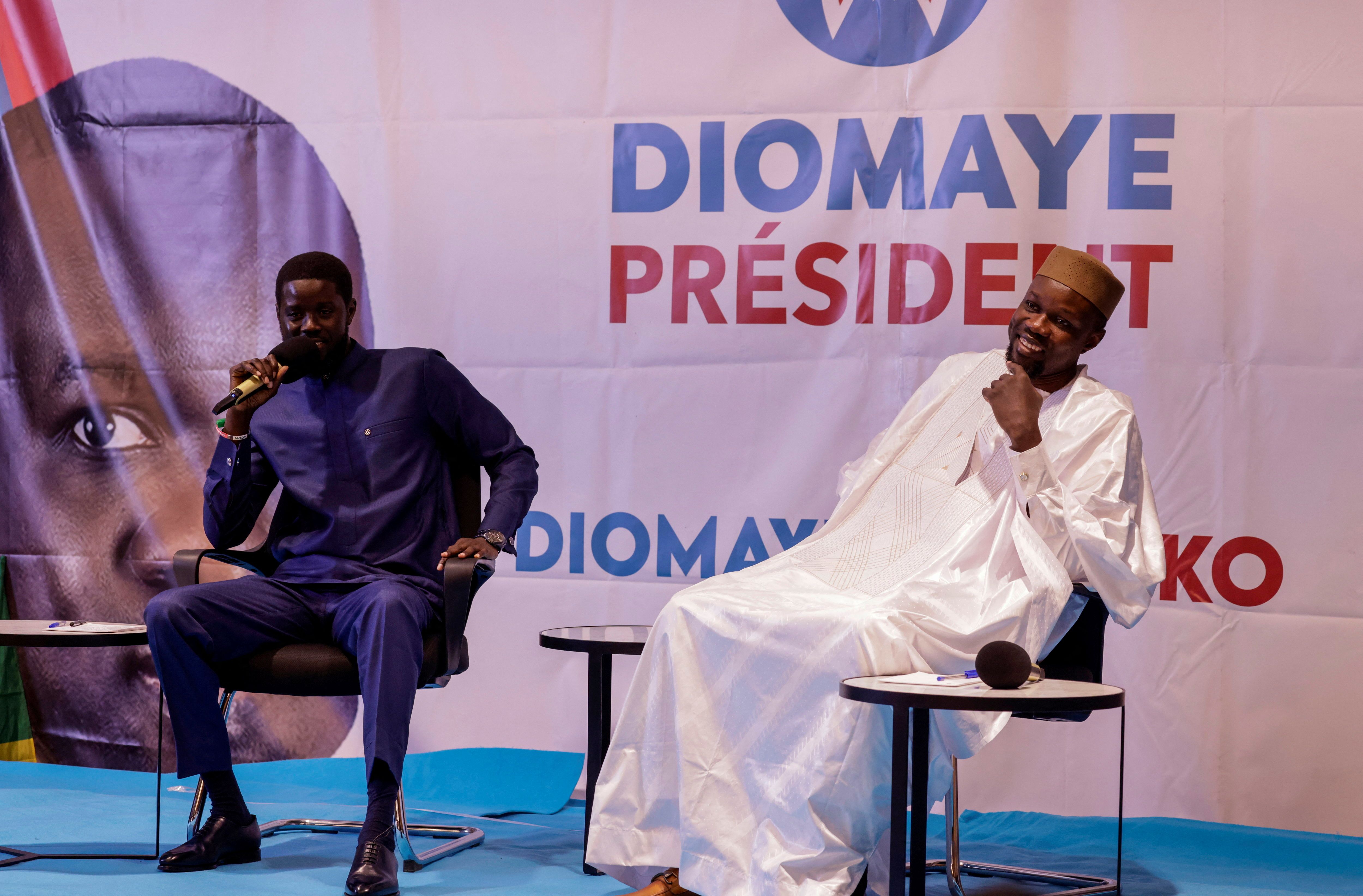 Senegal’s President Bassirou Diomaye Faye (left) and Prime Minister Ousmane Sonko.