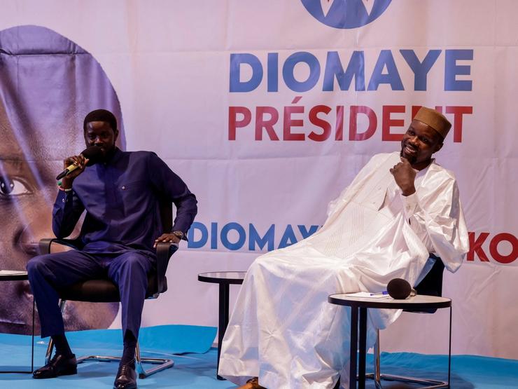 Senegal’s President Bassirou Diomaye Faye (left) and Prime Minister Ousmane Sonko.