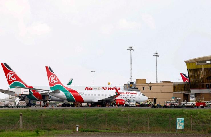Kenya Airways planes.