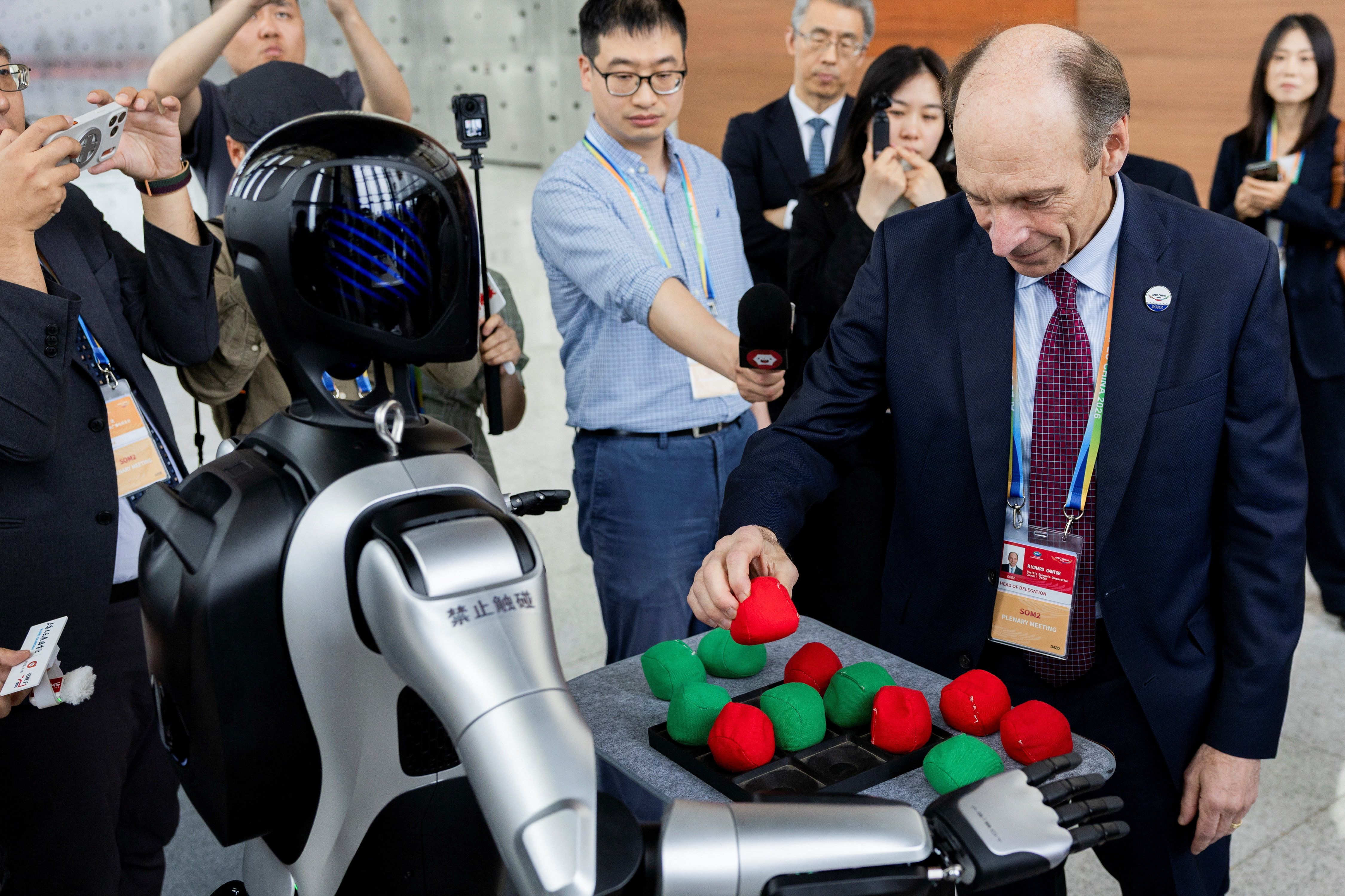 A humanoid robot at Shanghai Expo Center