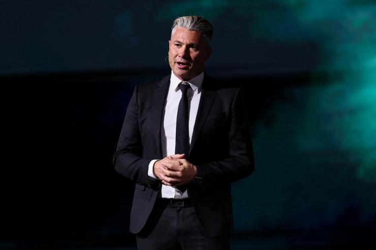 Tareq Amin, CEO of Humain, attends the Saudi-US Investment Forum, in Riyadh.