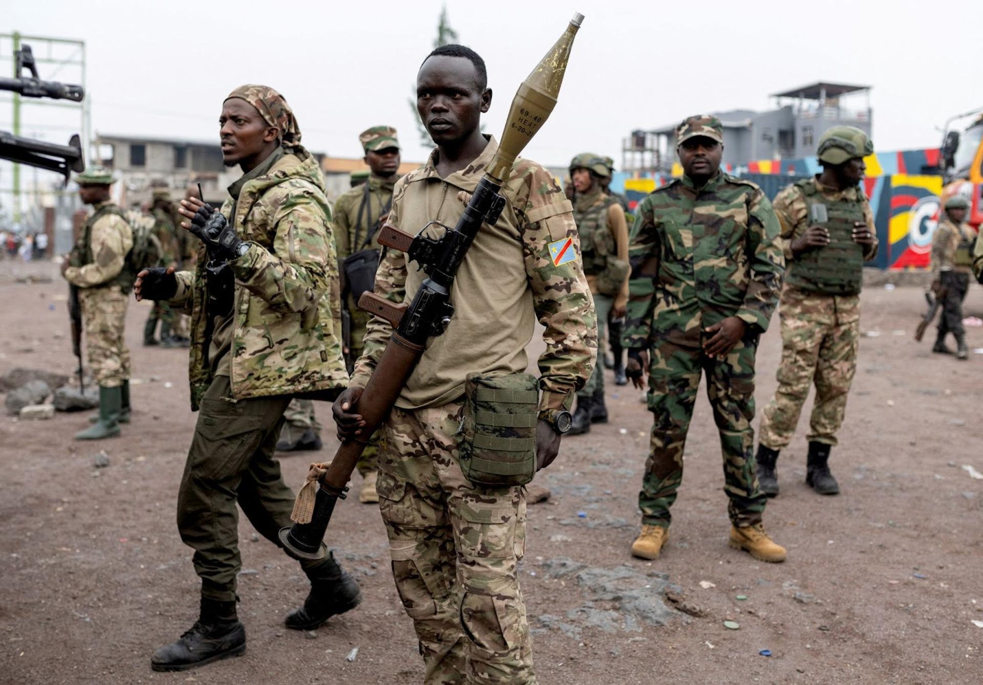 M23 militiamen in Goma