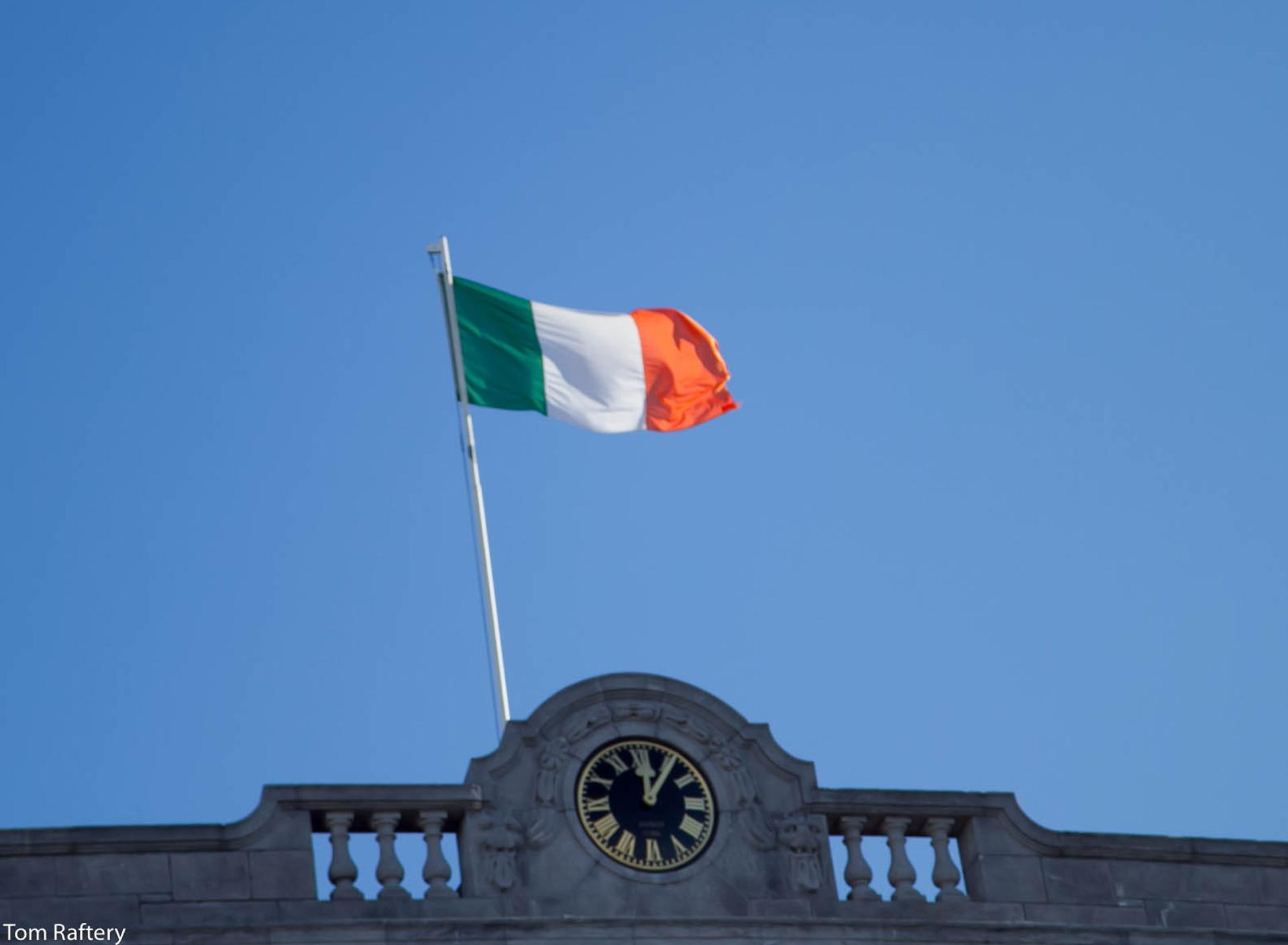 An Irish flag. 