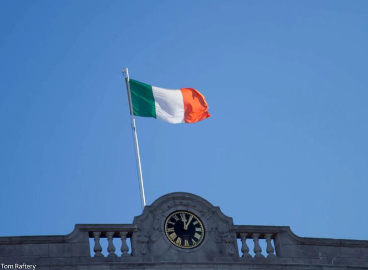 An Irish flag.