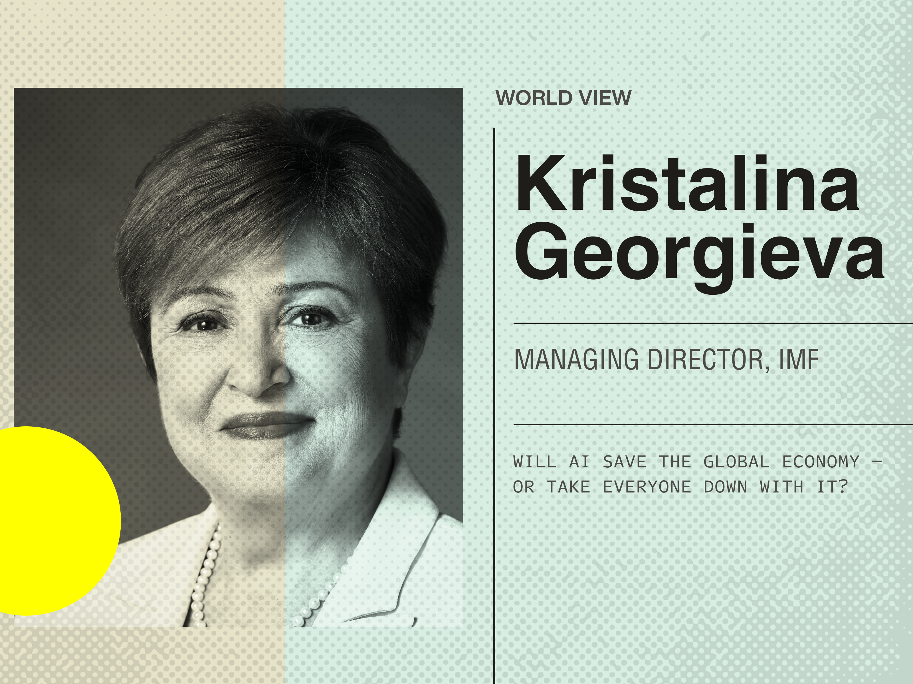 A graphic showing Kristalina Georgieva.