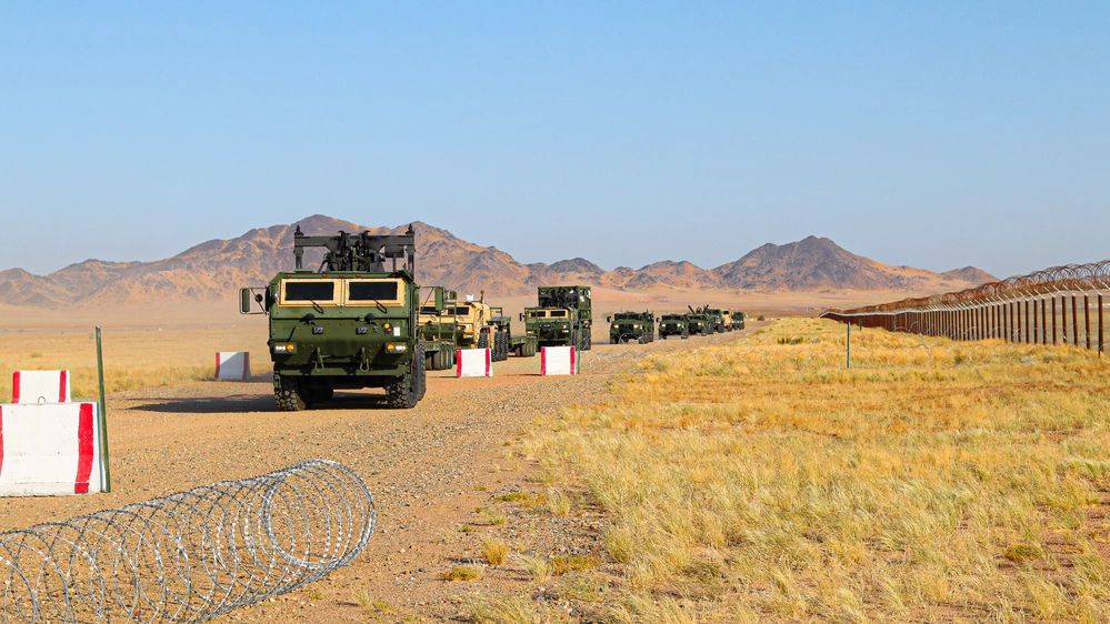 US Marines prepare for military exercises at Logistics Support Area Jenkins on May 2, 2024. 