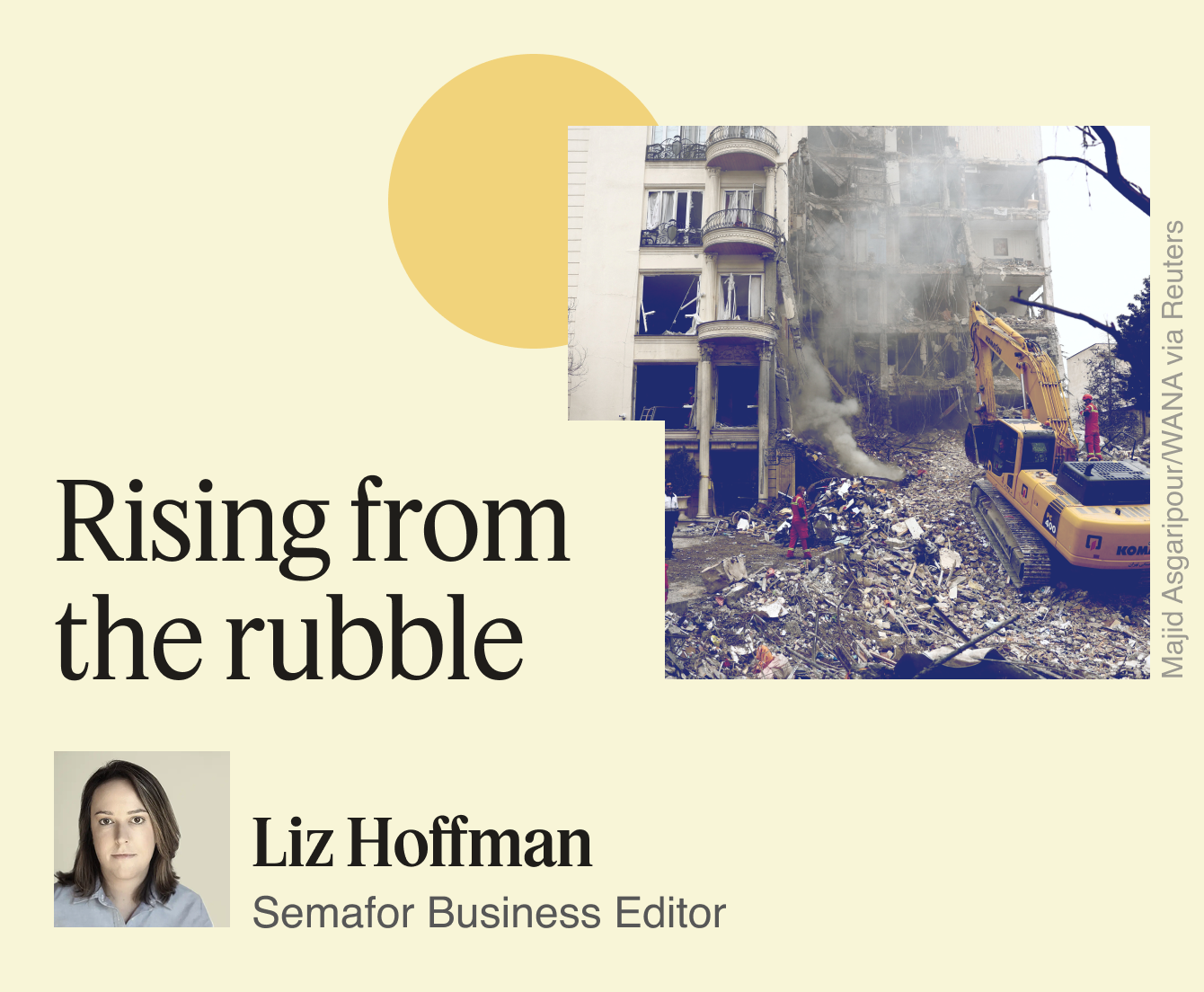 Rising from the rubble.