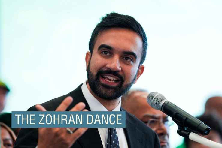 New York City mayoral candidate Zohran Mamdani speaks at an event.