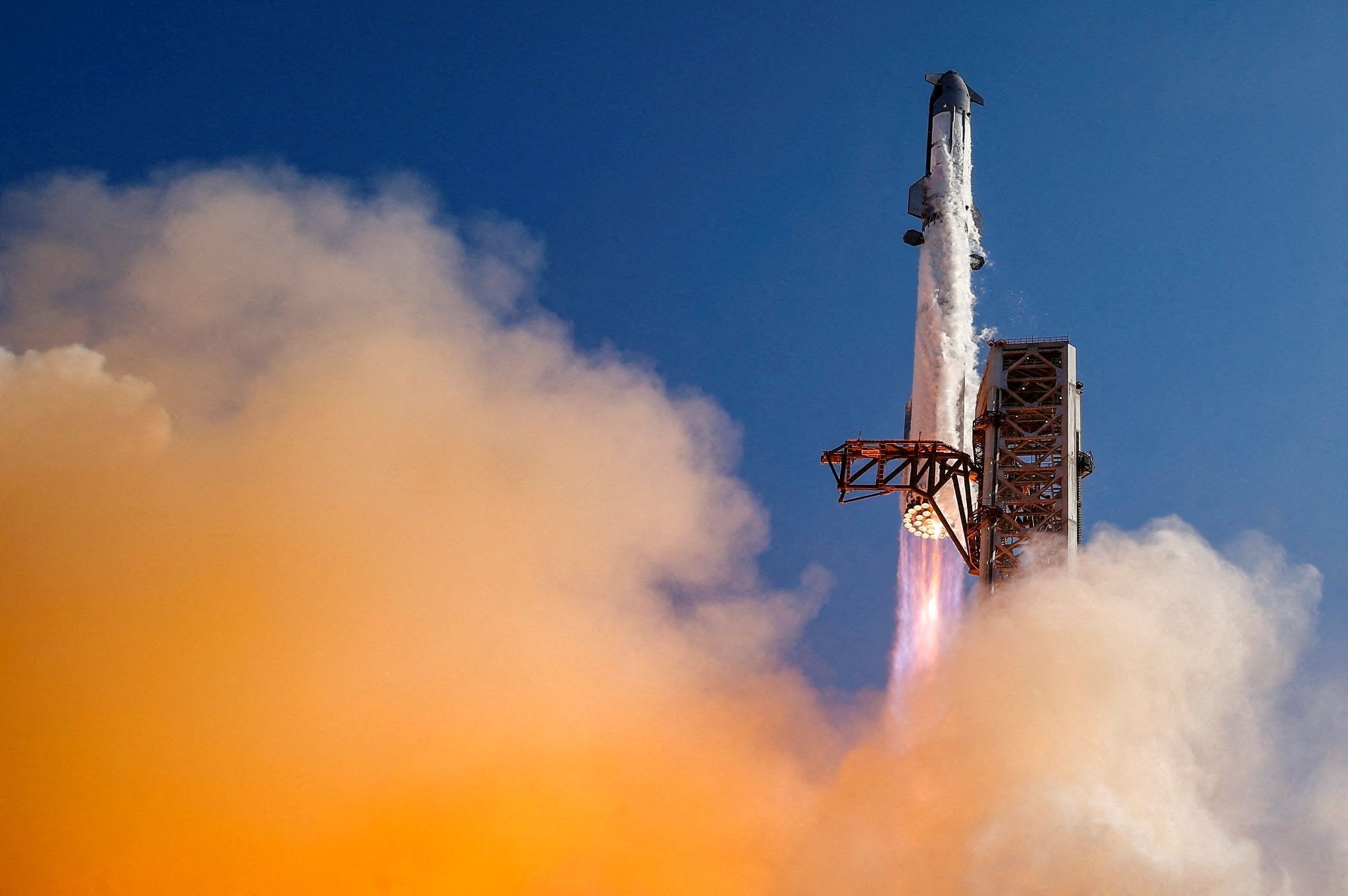 A SpaceX rocket launch 