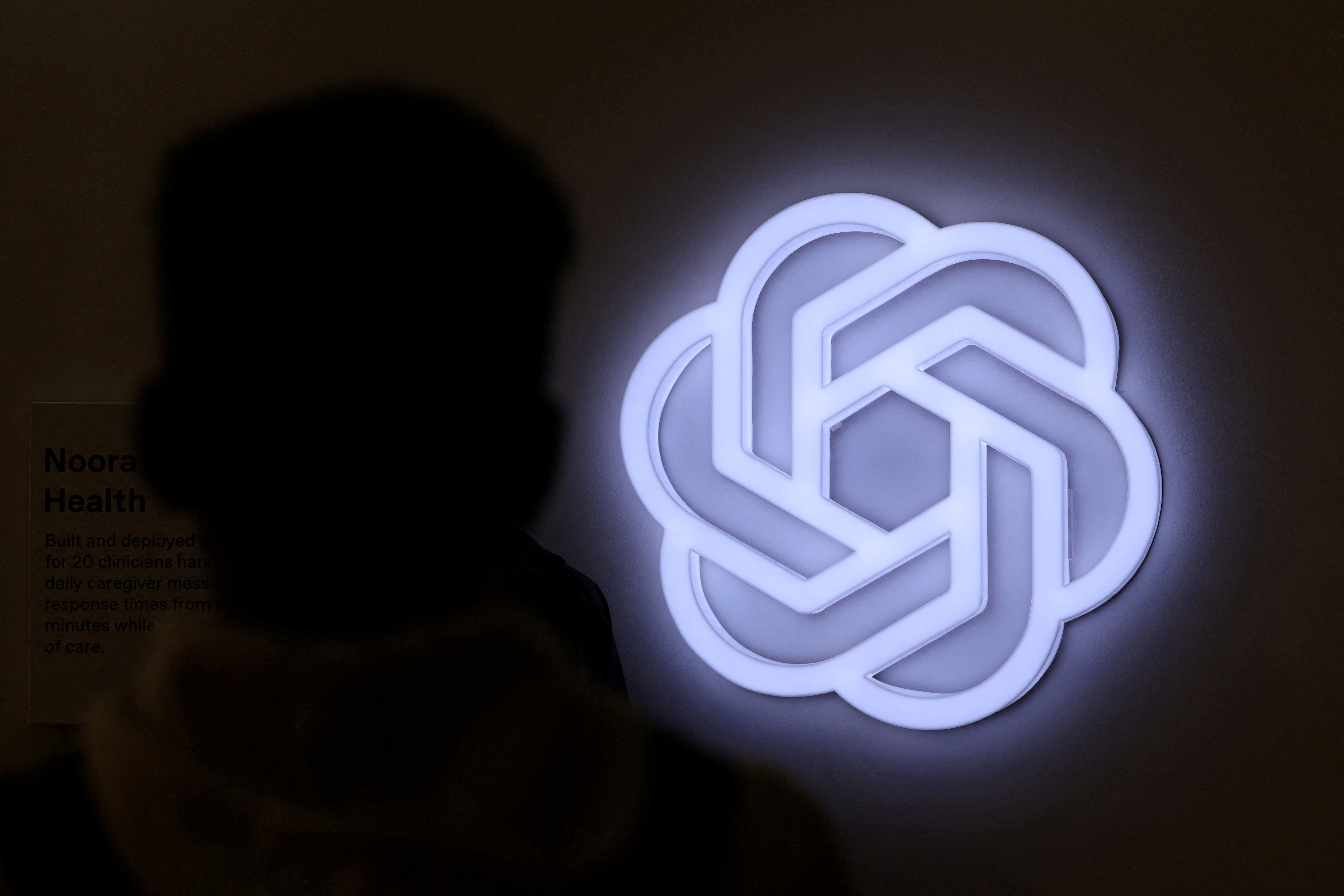 An OpenAI logo. 