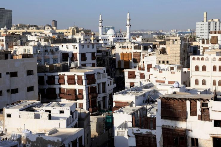 General view of historic old city known as “Balad” in Jeddah, Saudi Arabia.