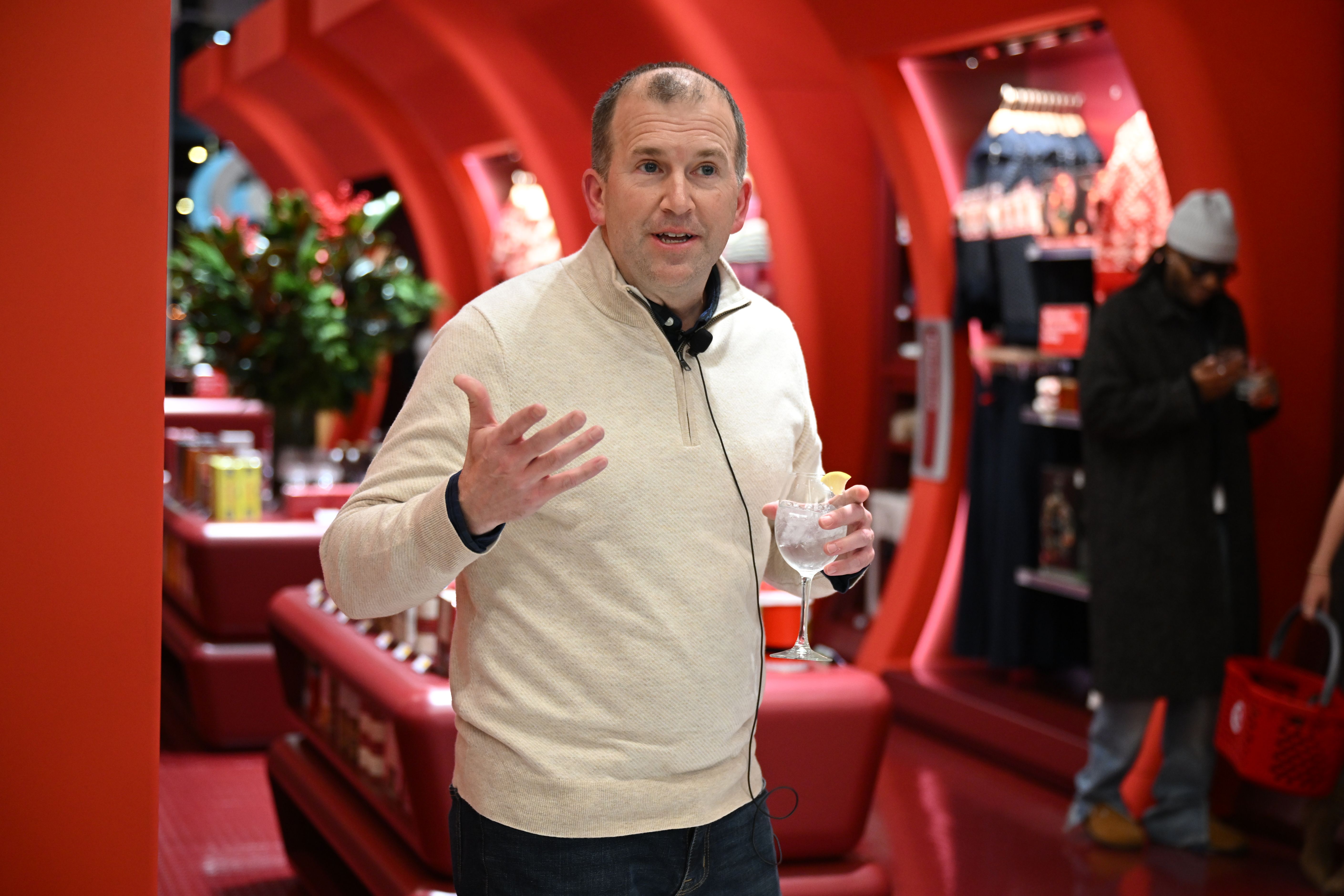 Michael Fiddelke speaks as Target opens “Target SoHo” - a design-forward shoppable concept store in SoHo, New York on December 08, 2025 in New York City.