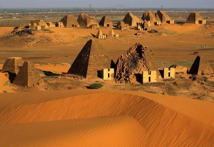 The Royal Cemeteries of Meroe Pyramids in Begrawiya, Sudan.