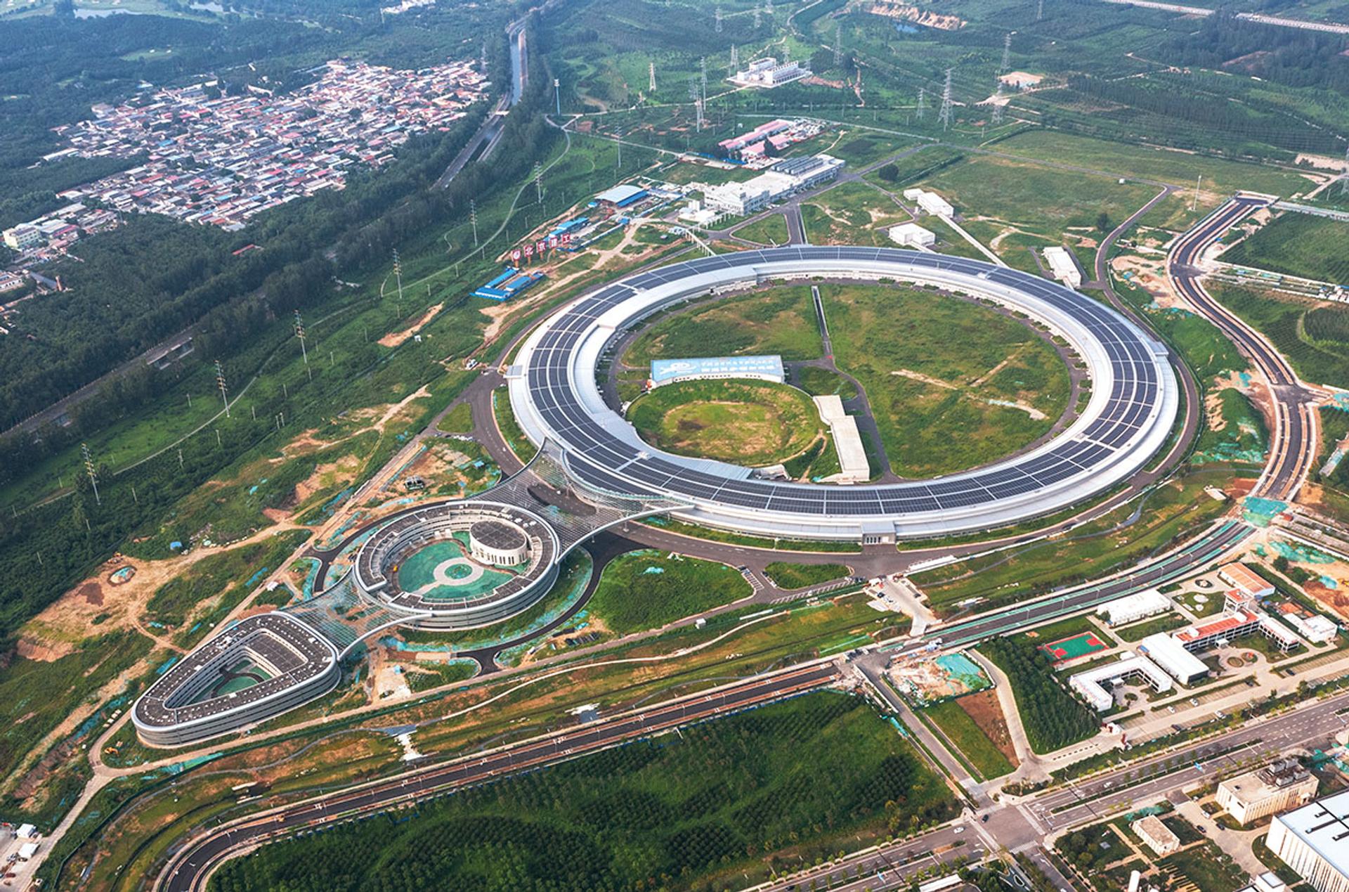 The High Energy Photon Source near Beijing seen from above.