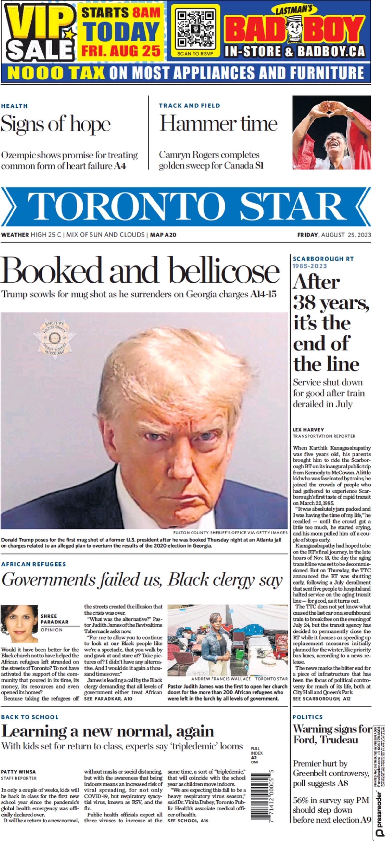 Trump indictment: Newspaper front pages