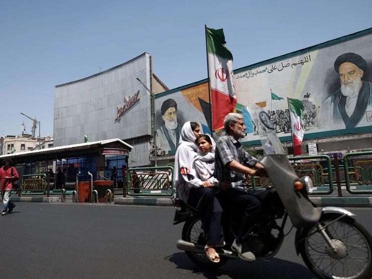 A pro-regime billboard in Tehran.