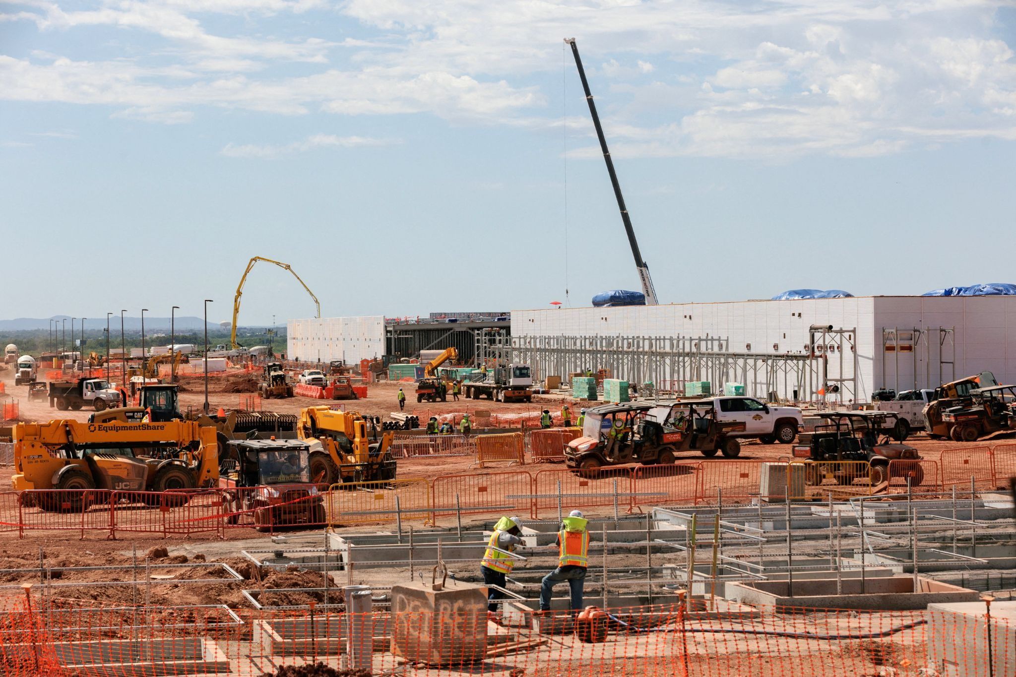 An OpenAI data center under construction in Abilene, Texas. 