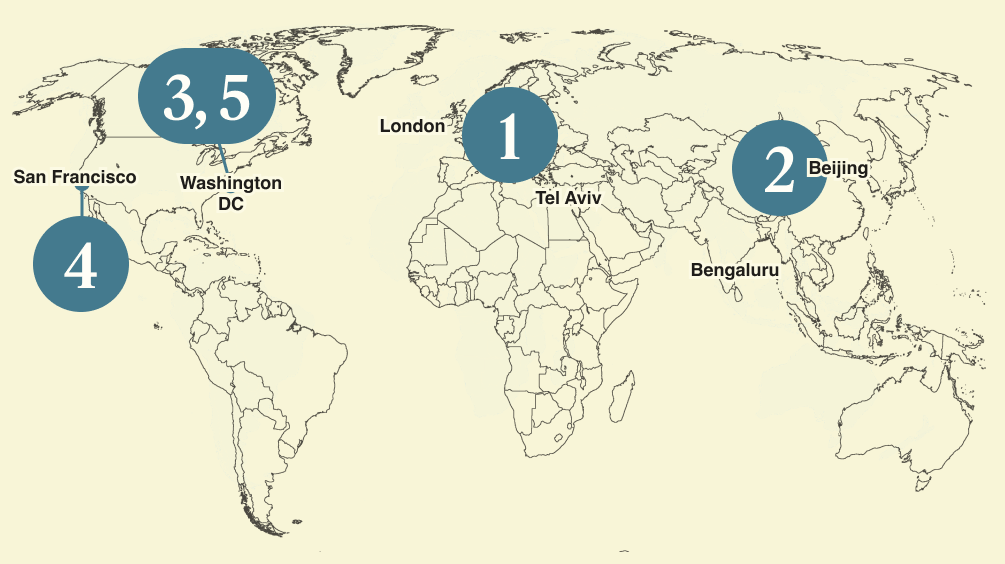A map of the world.
