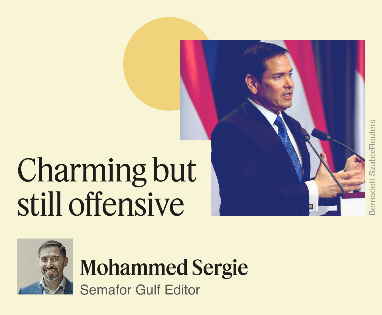 Charming but still offensive.