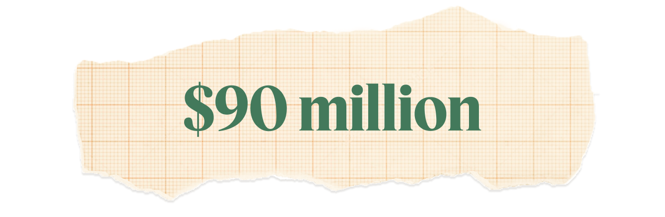 $90 million