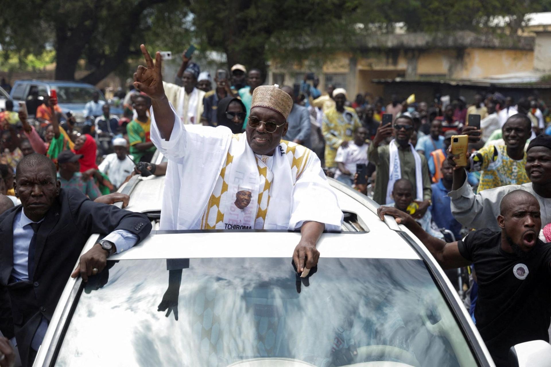 Presidential candidate Issa Tchiroma Bakary at the launch of his electoral campaign in Yagoua on Sept. 30, 2025. 