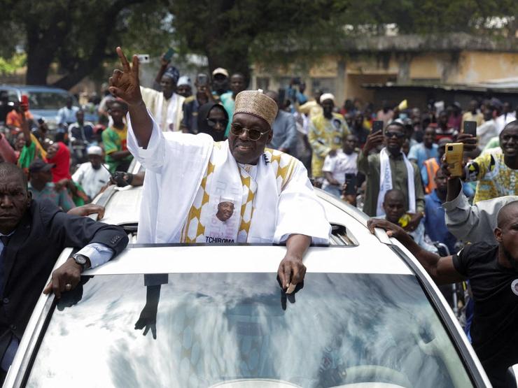 Presidential candidate Issa Tchiroma Bakary at the launch of his electoral campaign in Yagoua on Sept. 30, 2025.