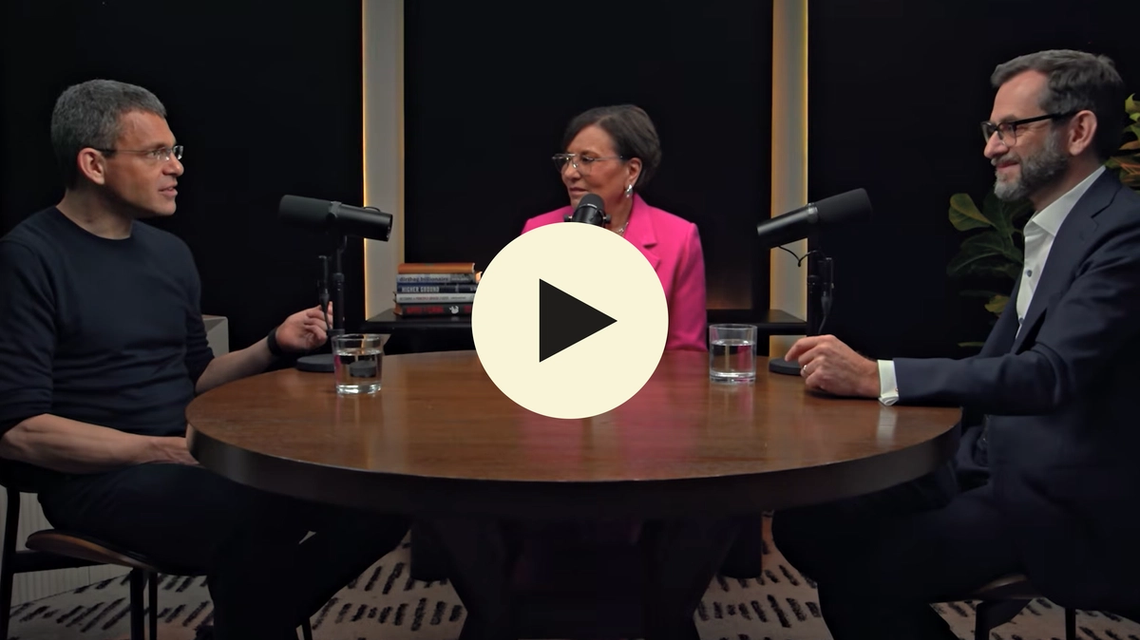 Max Levchin, Penny Pritzker, and Andrew Edgecliffe-Johnson.