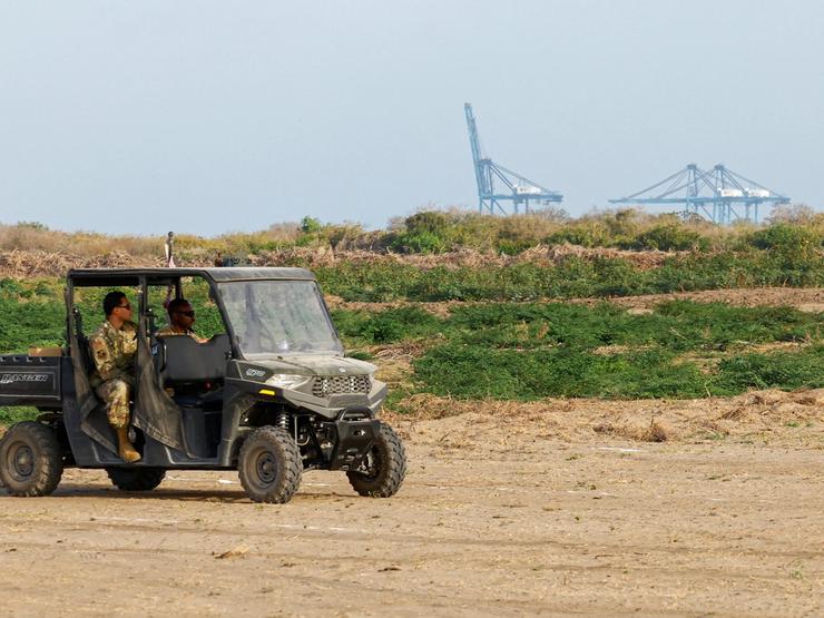 Members of the US militaty in Lamu County, Kenya.