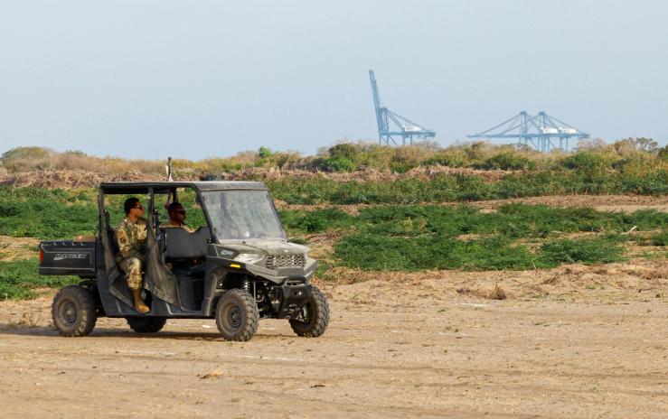 Members of the US militaty in Lamu County, Kenya.