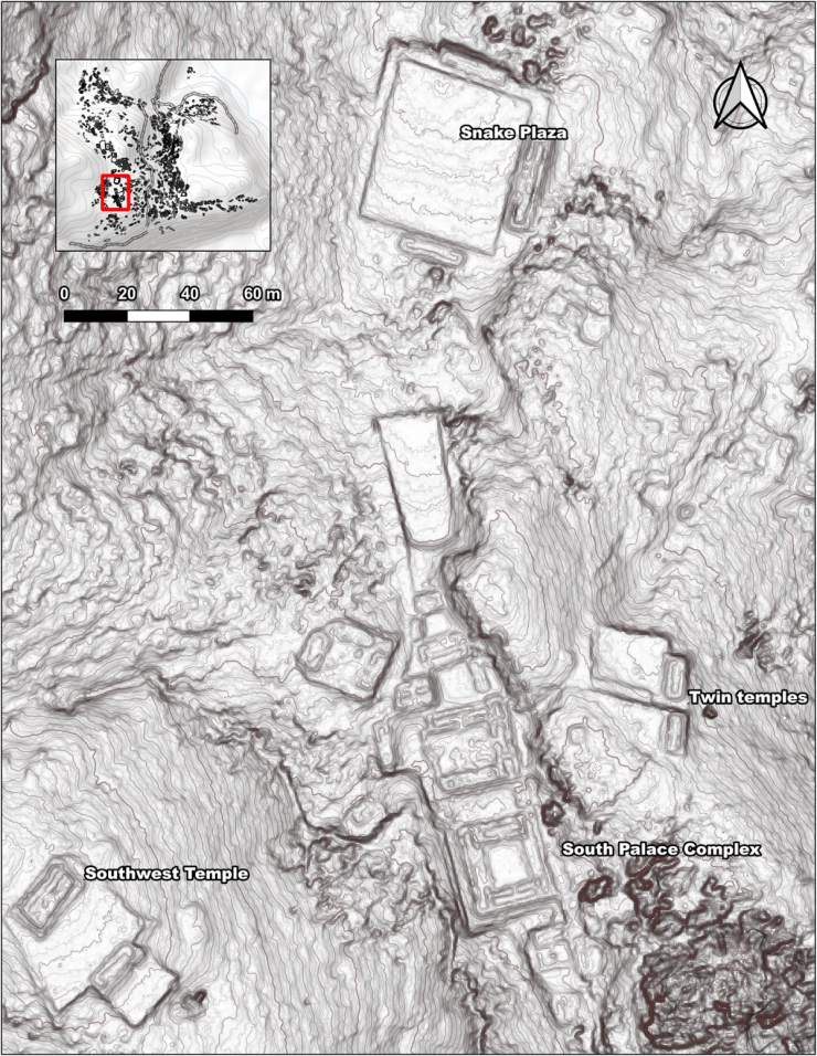 LIDAR images of the Zapotec settlement.