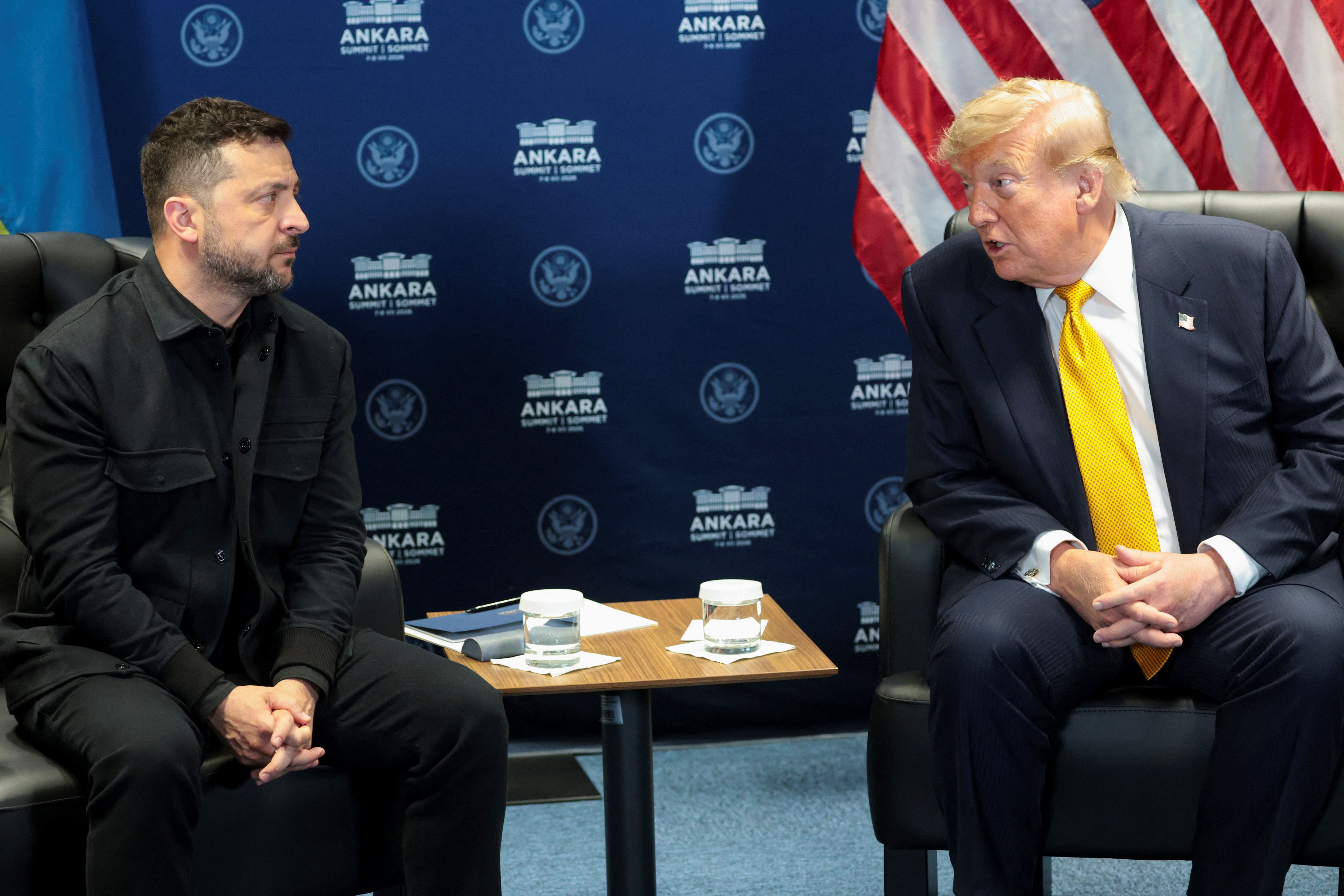 President Donald Trump and Ukrainian President Volodymyr Zelenskyy