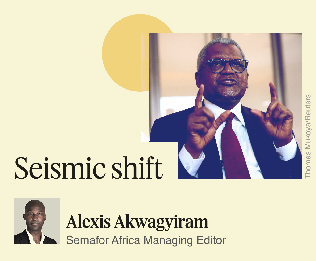 Seismic shift, Alexis Akwagyiram