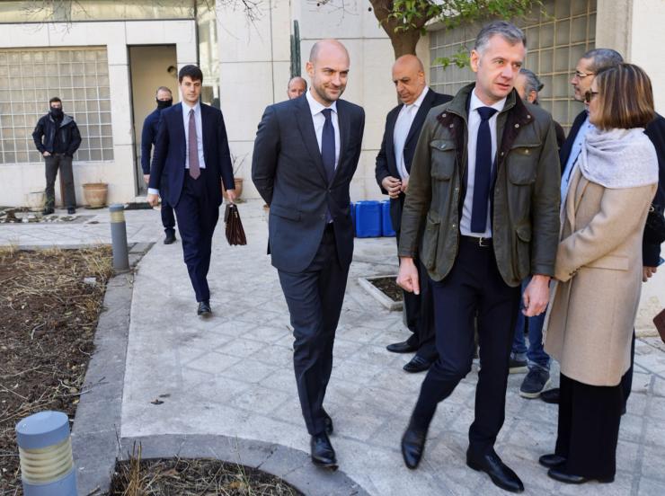 French Foreign Minister Jean-Noel Barrot at the French Embassy in Damascus, Syria.