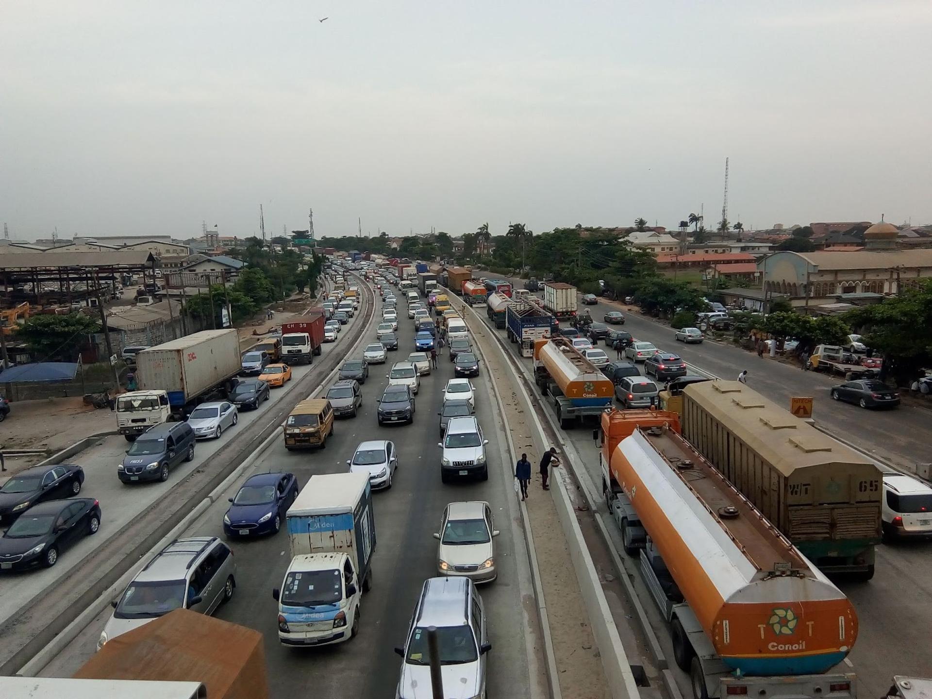 Cars on a road