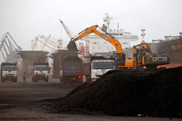 Coal in an Indian port.