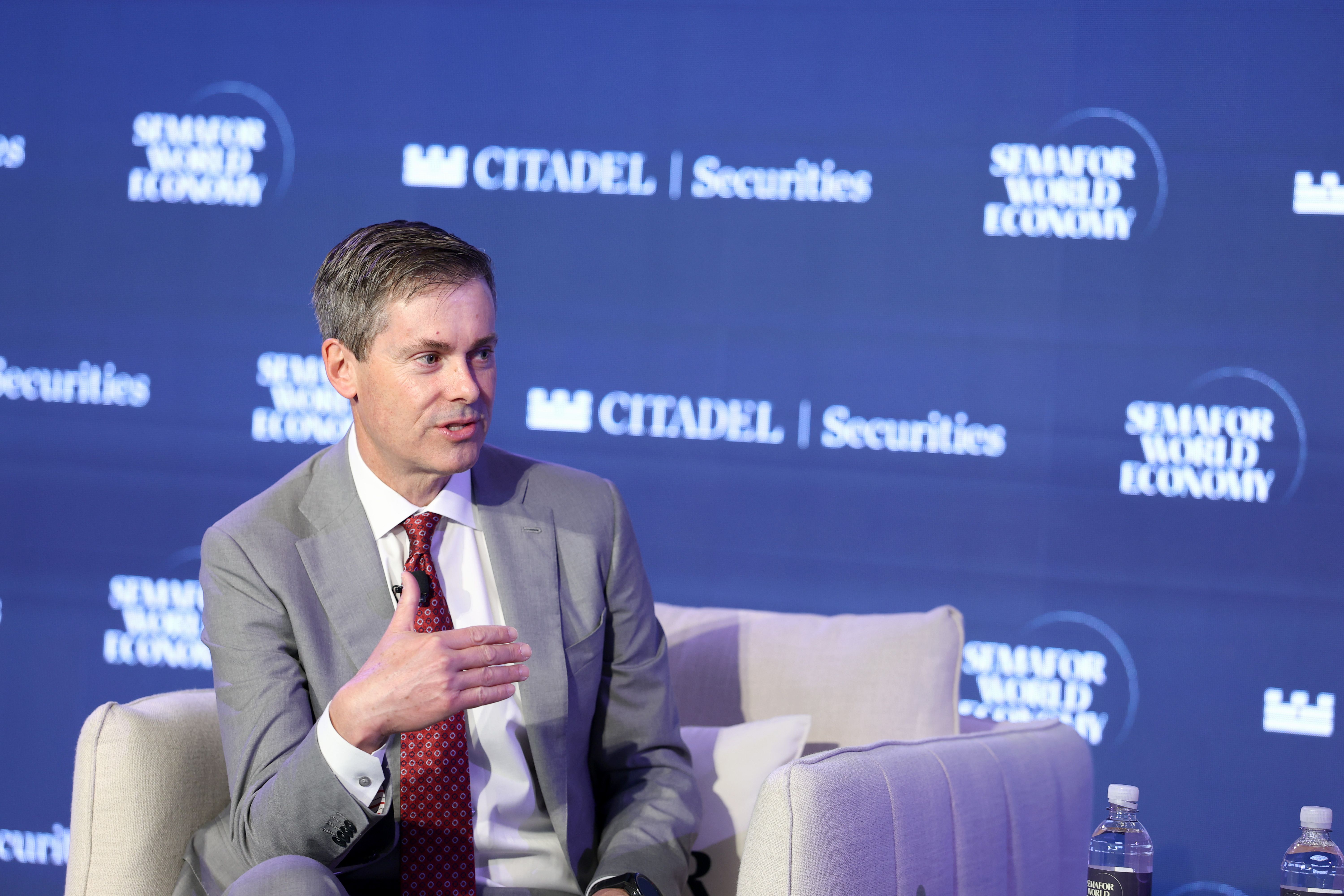 David Ricks (Chair and CEO - Lilly) speaks on stage during Semafor World Economy 2026 on April 17, 2026 in Washington, DC. 