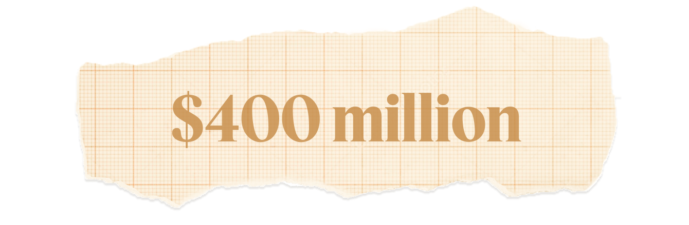 $400 million.