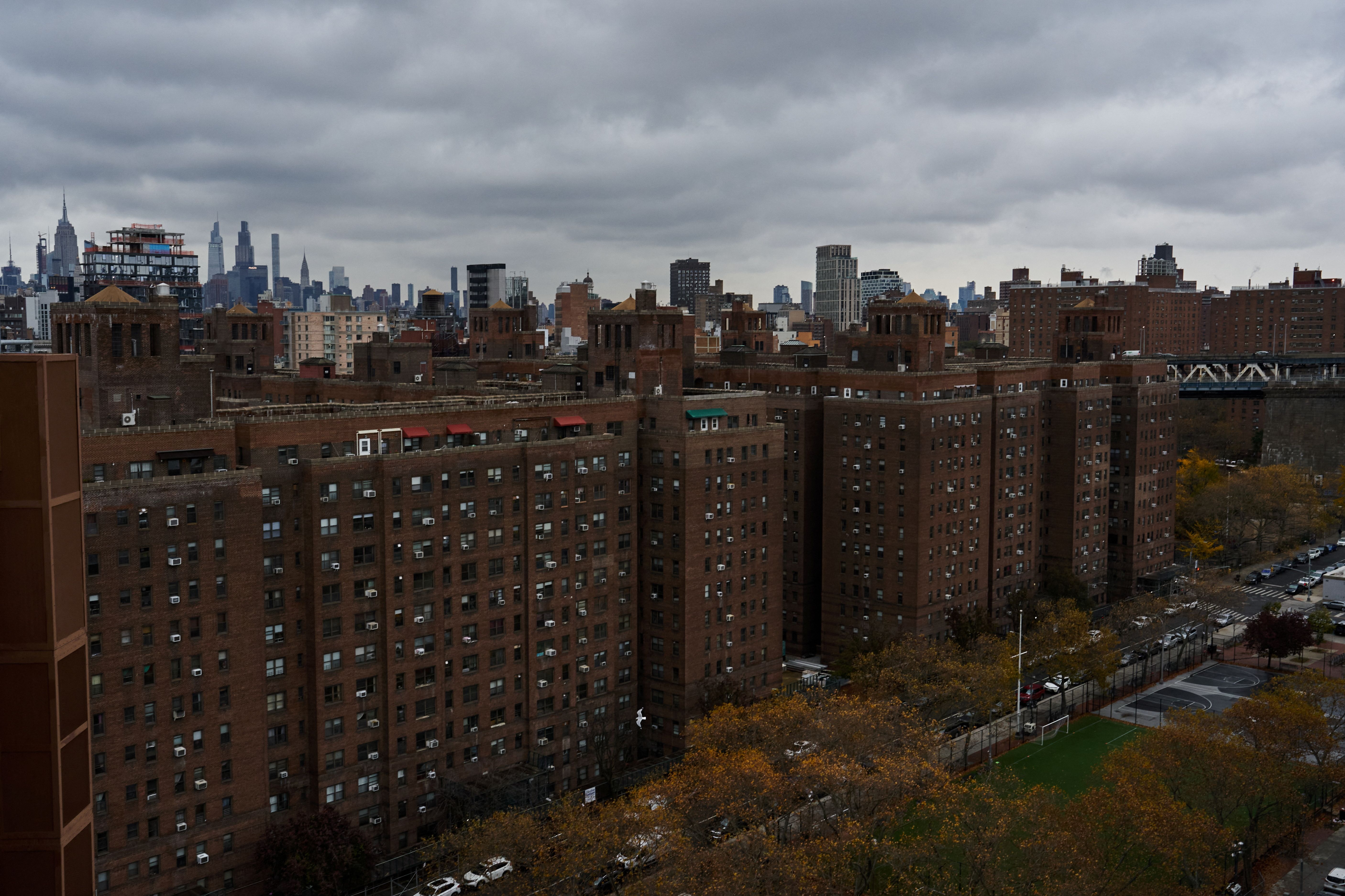 Manhattan apartment block.