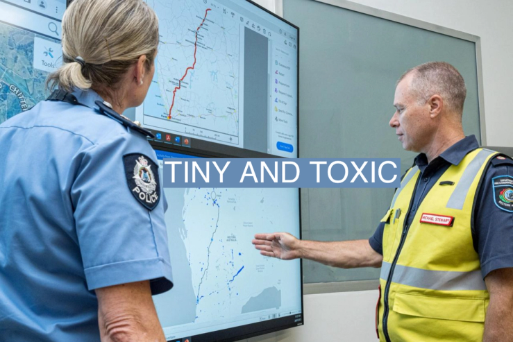 Members of the Incident Management Team coordinate the search for a radioactive capsule.