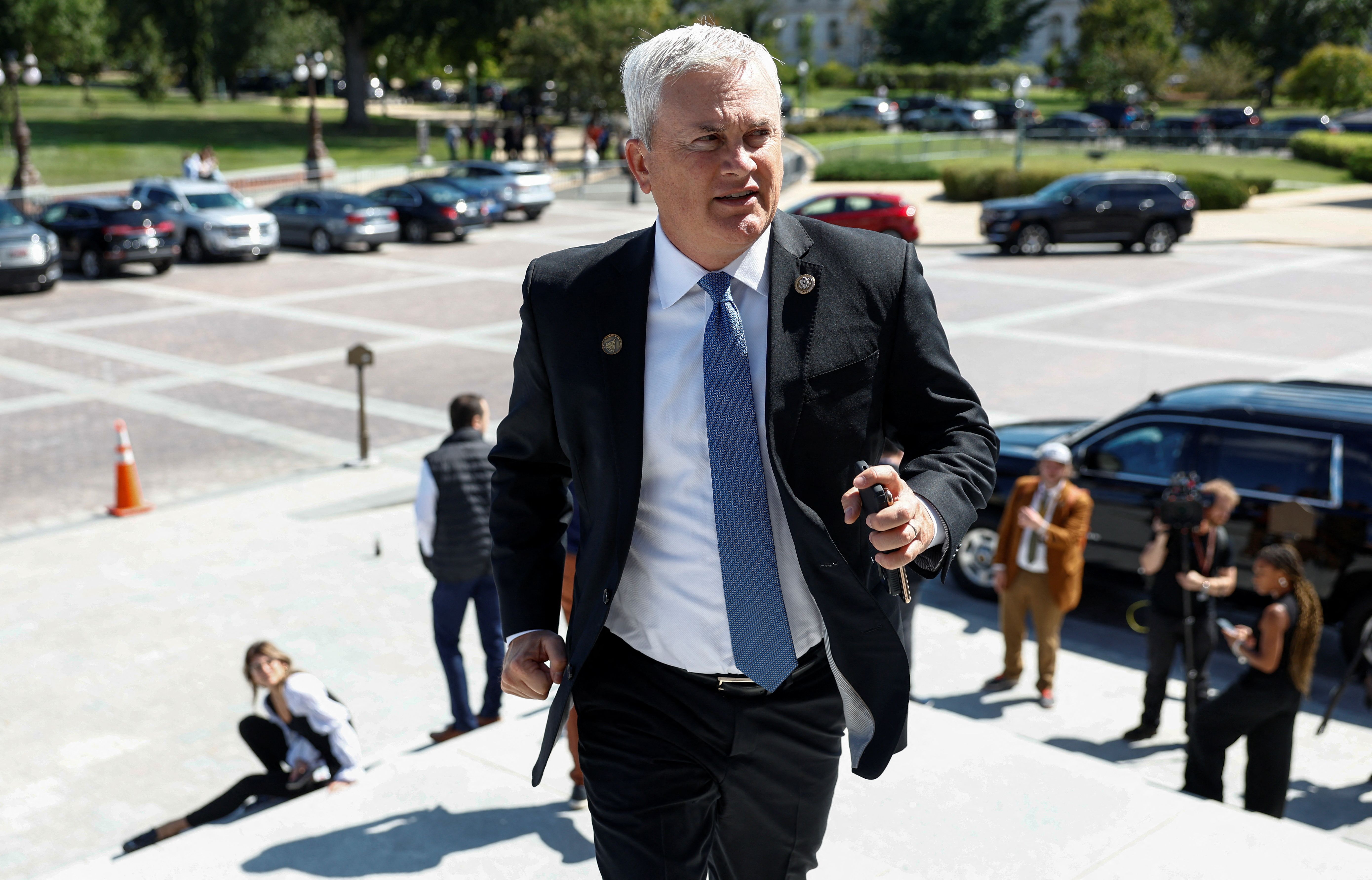 U.S. Representative James Comer, appointed by House Speaker Kevin McCarthy (R-CA) to lead the Republican impeachment inquiry.