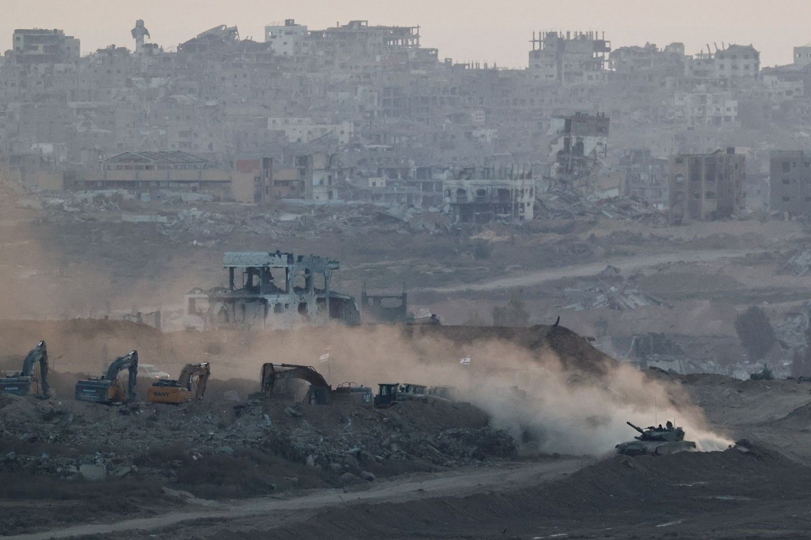An Israeli Army tank in Gaza. 