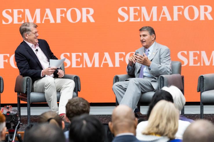 Sen. Joe Manchin speaks to Semafor’s Steve Clemons