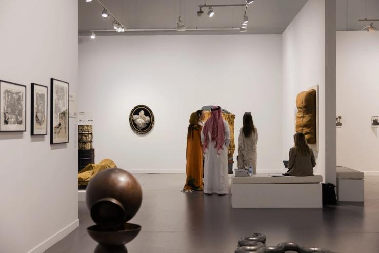 A gallery during Art Basel Doha in M7 district.
