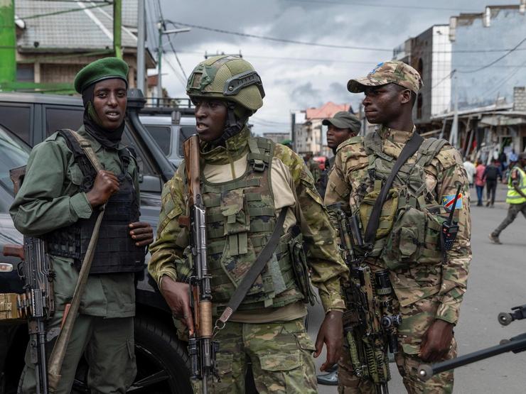M23 rebels in Goma, North Kivu province in the Democratic Republic of Congo.