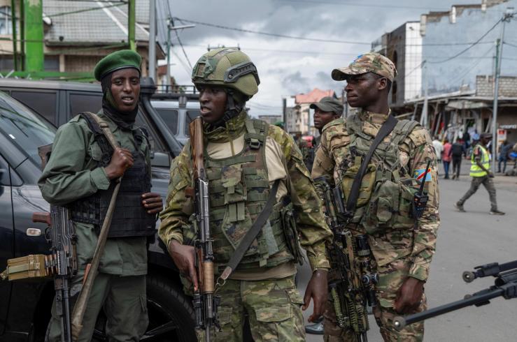 M23 rebels in Goma, North Kivu province in the Democratic Republic of Congo.