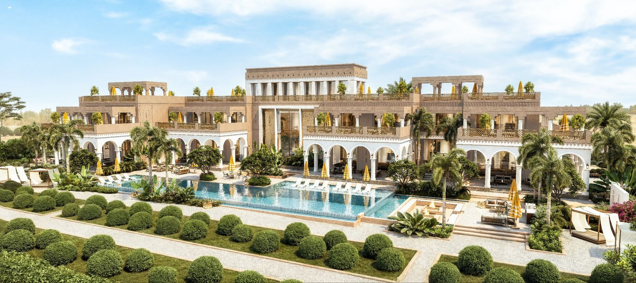 A rendering of Rayana mansions in Diriyah.