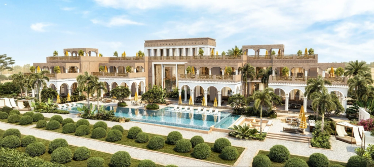 A rendering of Rayana mansions in Diriyah.