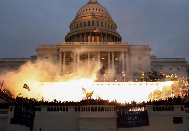 Rioters at the Capitol on Jan. 6, 2021