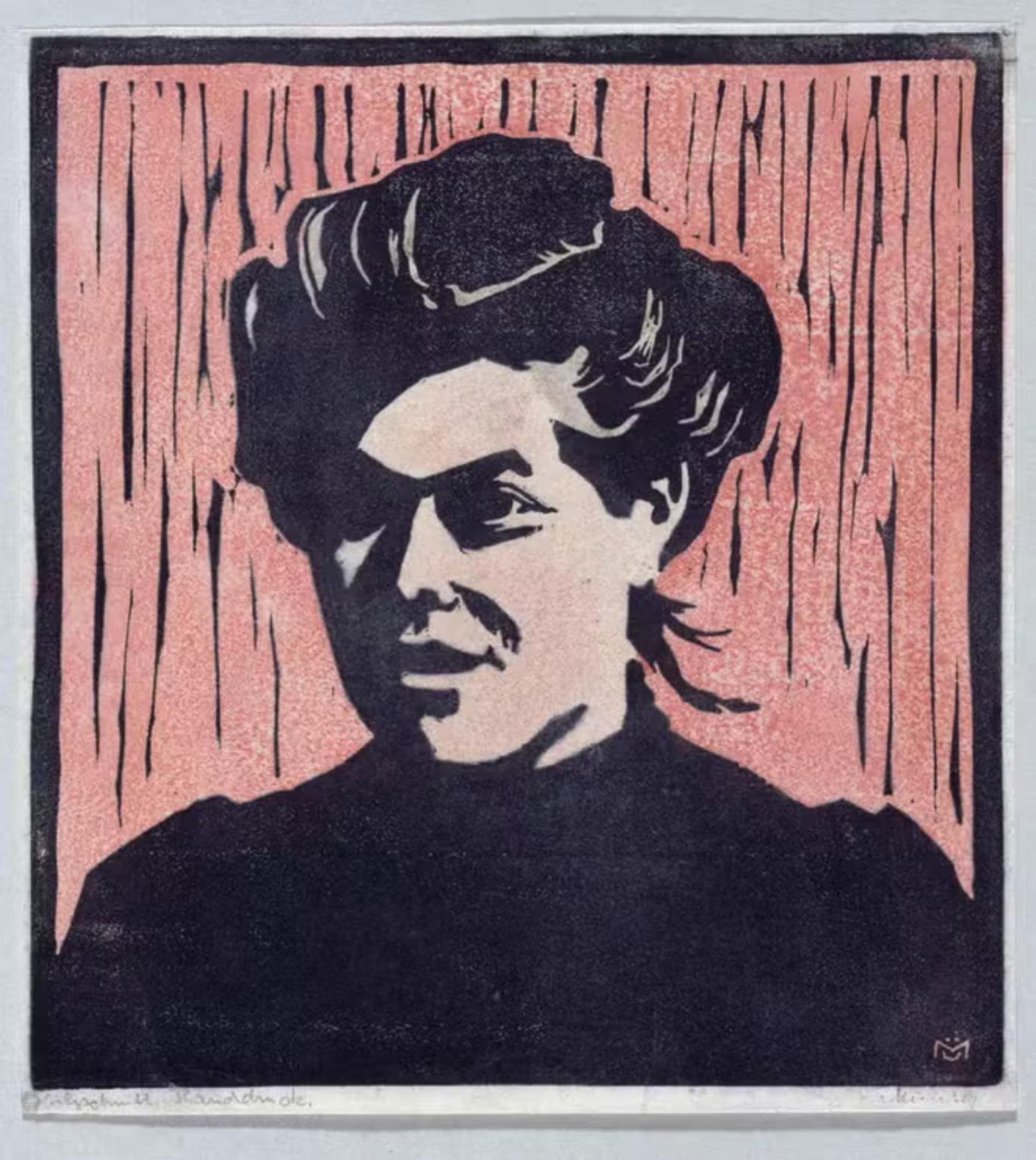 Gabriele Münter’s linocut “Aurélie” (1906).